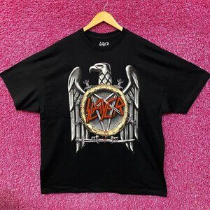 Slayer Silver Eagle Band Logo Seasons In The Abyss Album T-Shirt 2XL